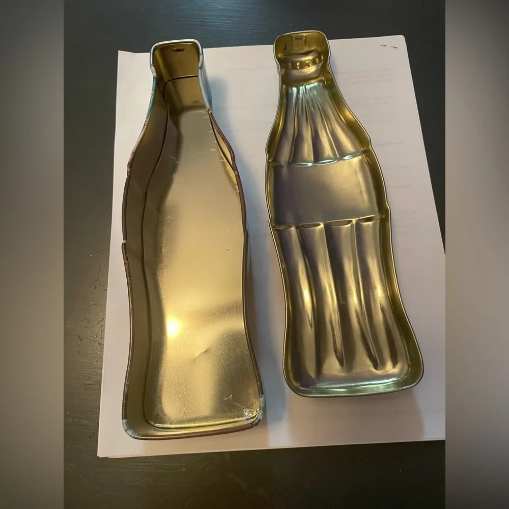 VTG Coca-Cola Classic Brown Tin  tall as a 20 oz Coke